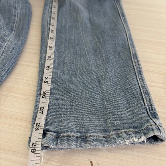 Judy Blue Mid Rise Americana Flag Boyfriend Jean Size 28 Distressed Patriotic - Picture 9 of 11